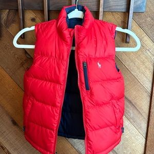 Ralph Lauren kids reversible puffer vest. Excellent condition.